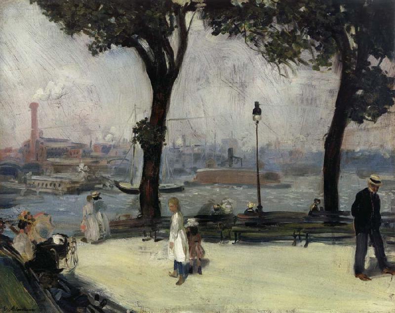 William J.Glackens East River Park China oil painting art